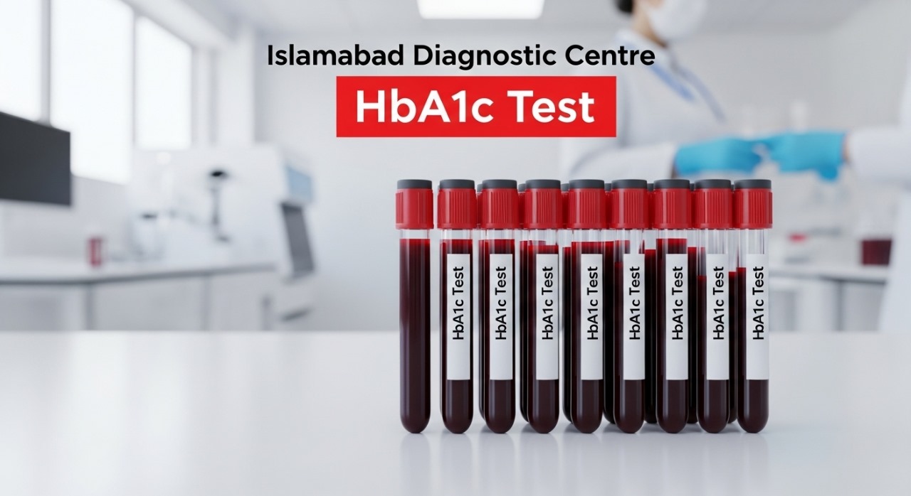 HbA1c Test Sample Tubes at Islamabad Diagnostic Centre Laboratory