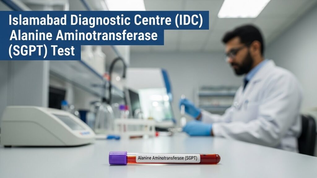 Islamabad Diagnostic Centre SGPT test blood sample for liver function analysis