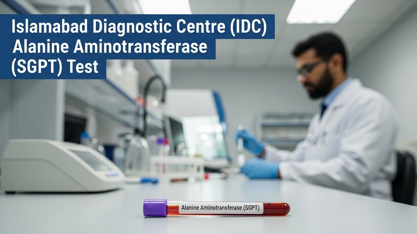 Islamabad Diagnostic Centre SGPT test blood sample for liver function analysis