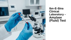 Ibn-E-Sina Clinical Laboratory Amylase (Fluid) test sample analysis in diagnostic lab Pakistan