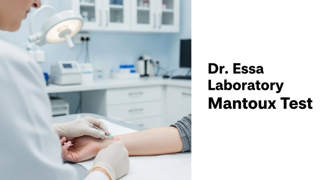 Mantoux Test being performed at Dr. Essa Laboratory for tuberculosis screening