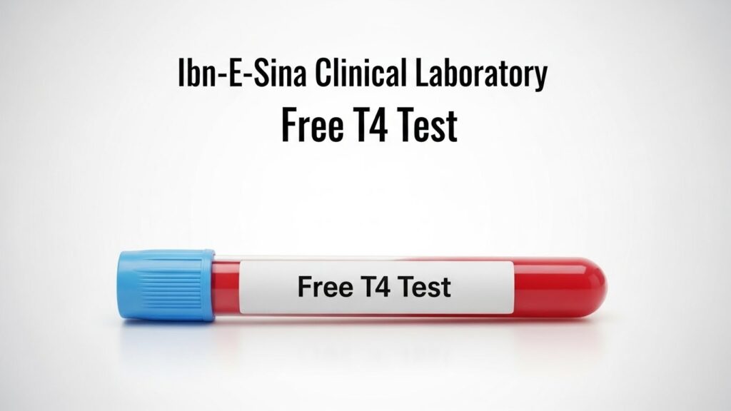 Free T4 test sample tube at Ibn-E-Sina Clinical Laboratory