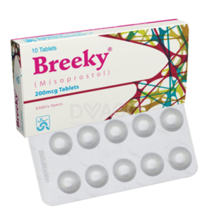 Breeky Tablet 200mcg (Misoprostol) box aur blister pack - Pakistan pharmacy product