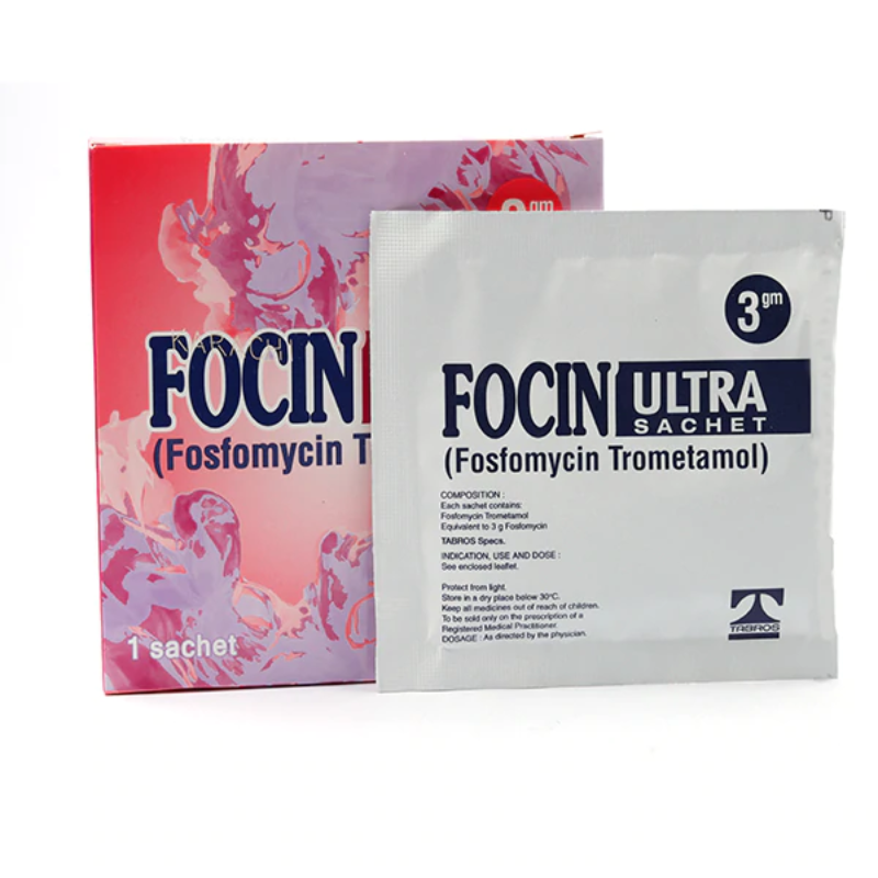 Focin Ultra Sachet 3g (Fosfomycin Trometamol) for Urinary Tract Infection
