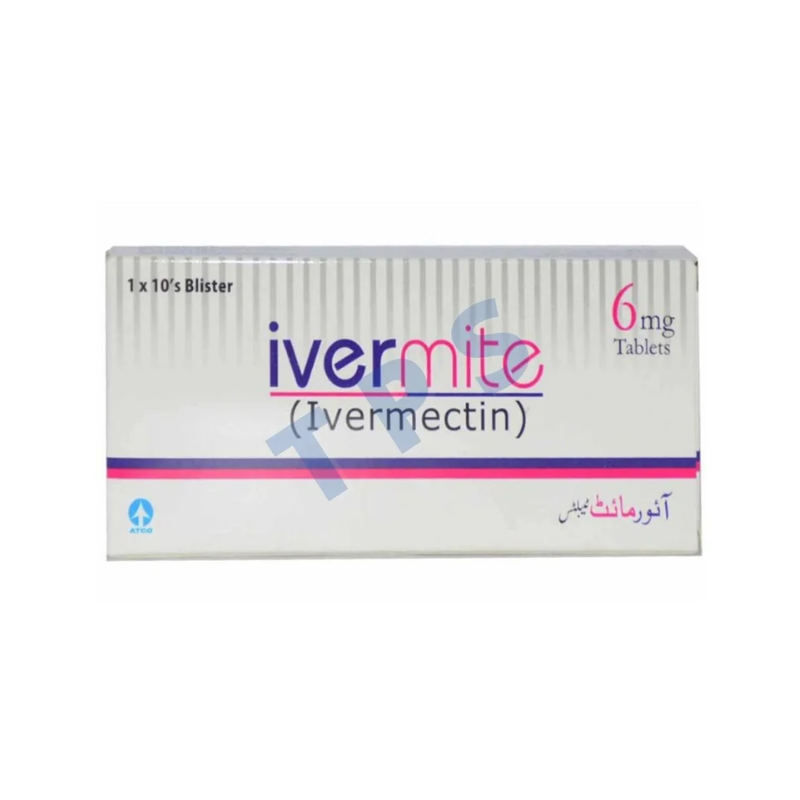 Ivermite 6mg Tablet (Ivermectin) Box for Parasitic Infection Treatment