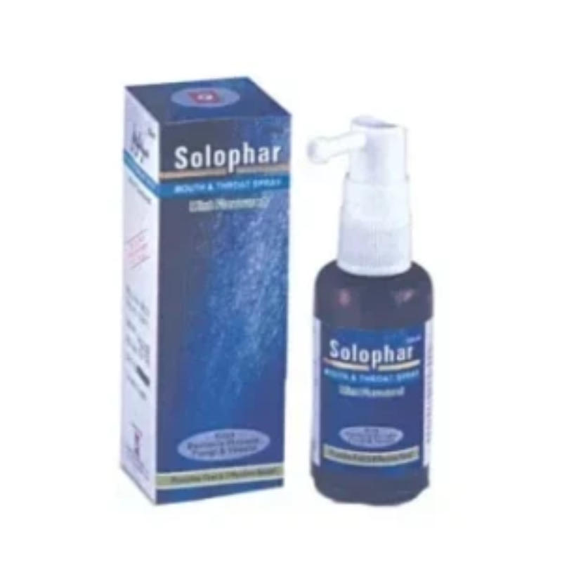 Solophar spray 50ml for mouth and throat pain relief
