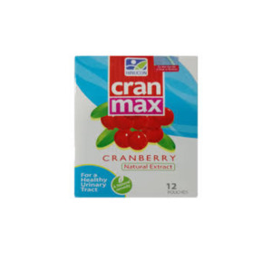 Cran Max Sachet cranberry natural extract for healthy urinary tract with 12 pouches box
