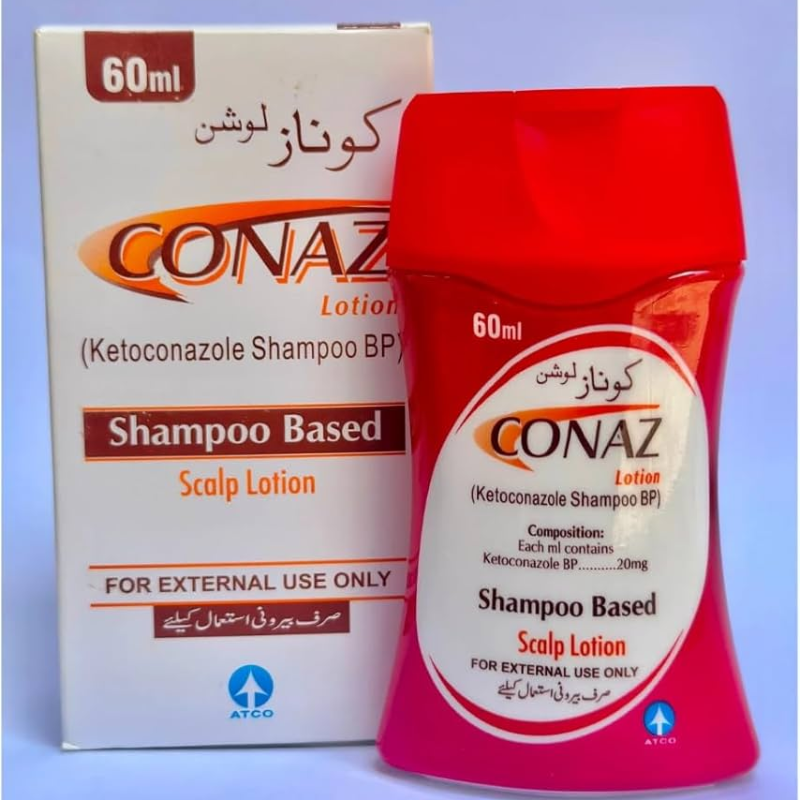 Konaz shampoo based scalp lotion 60ml ketoconazole