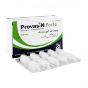 Provas N Forte tablet containing paracetamol and orphenadrine citrate for muscle pain