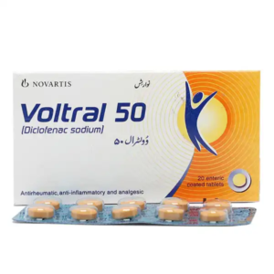 Voltral tablet (Diclofenac sodium) pain relief medicine pack by Novartis in Pakistan